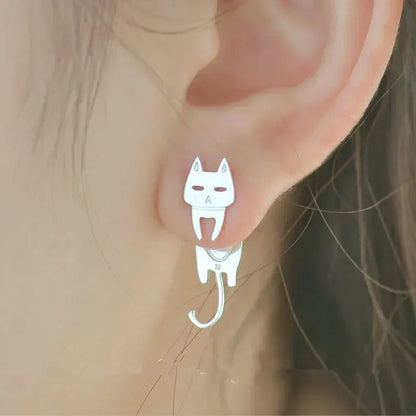 2024 New Cute Small Black Cat Fish Earring for Women Girl Fashion Cute Animal Earrings Fashion Party Jewelry Gifts Wholesale