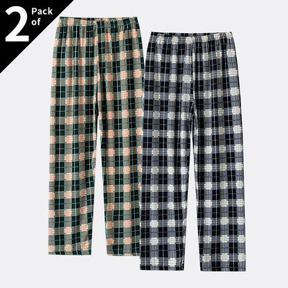 2/3/4 Piece Fashion Children's Mix And Match Boys' Solid Color Casual T-shirt Girls' Wild Plaid Pants Comfortable Home Clothes