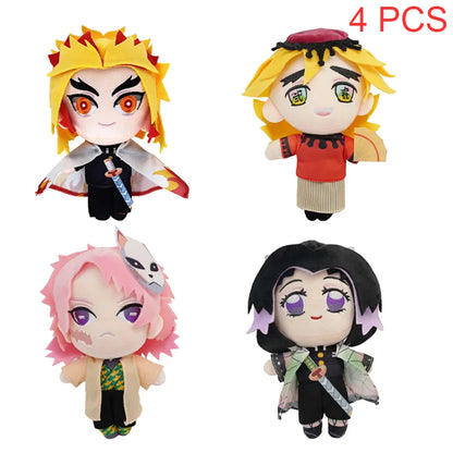 19cm Japan Anime Demon Slayer Akaza Rui Iguro Obanai Tanjirou Kamado Nezuko Agatsuma Zenitsu Plush Toys Doll Peluche Gift