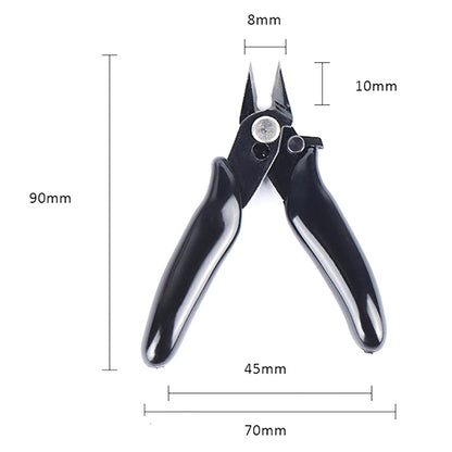 3.5 Inch Diagonal Mini Plier Wire Cutters Electronic Wire Cable Cutter Hand Tool Insulated Rubber Handle Model Hand Tools