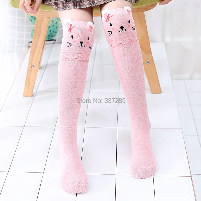 infant Child warmer ankle short lovely socks Cartoon Kids Knee High long cotton Baby cute Animal Over Knee Socks girls stockings