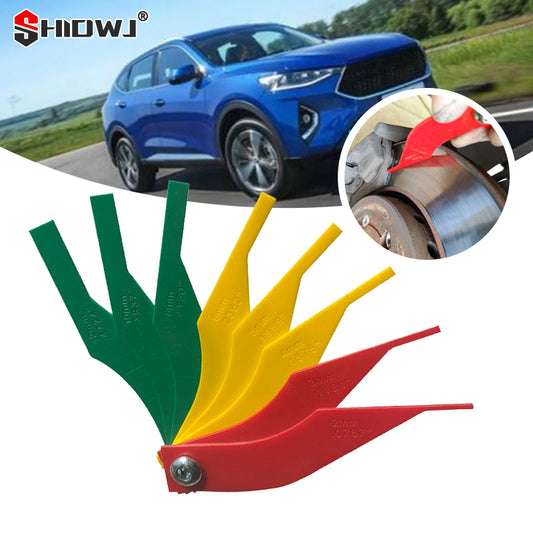 8 In 1 Brake Pad Measuring Tool Detection Gauge Feeler Tester Scale Lining Thickness Wear Meter Thickness Gauge Handy Measuring