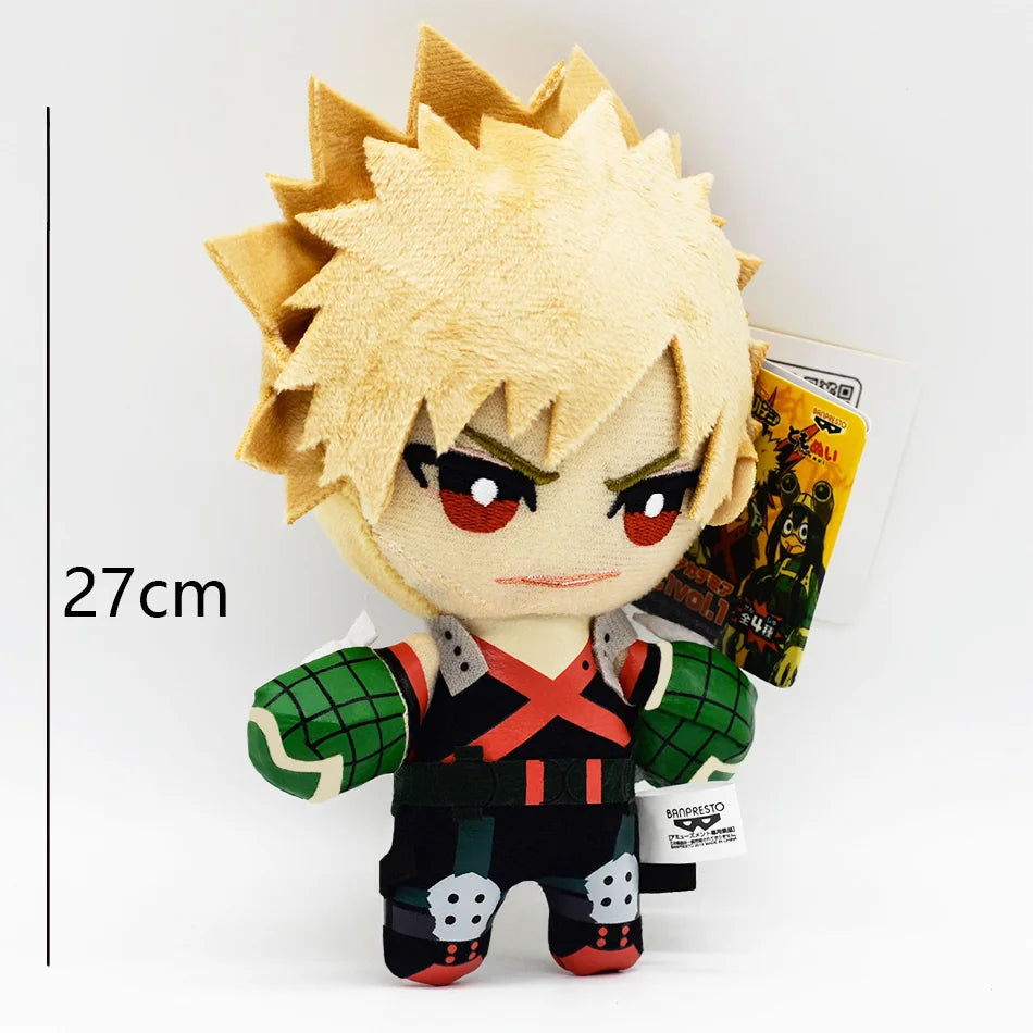 Anime 15-27cm My Hero Academia Plush Toys Cartoon Izuku Midoriya Katsuki Bakugou Shouto Todoroki Stuffed Dolls Kids Gifts