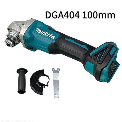 Makita DGA404 125mm/100mm Brushless Lithium Electric Angle Grinder Rechargeable Cutting Machine High Power Polishing Machine 18V