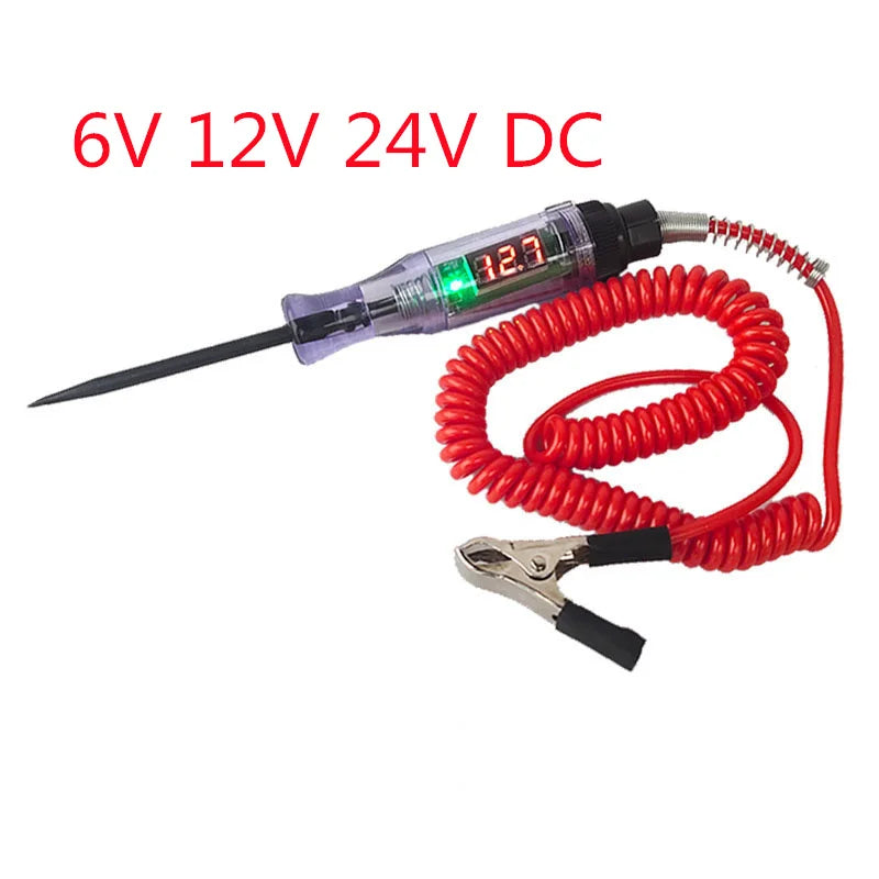 Universal Digital Display Car Truck Voltage Circuit Tester Probe Pen Light Bulb Diagnostic Tool Car Circuit Repair Accessories