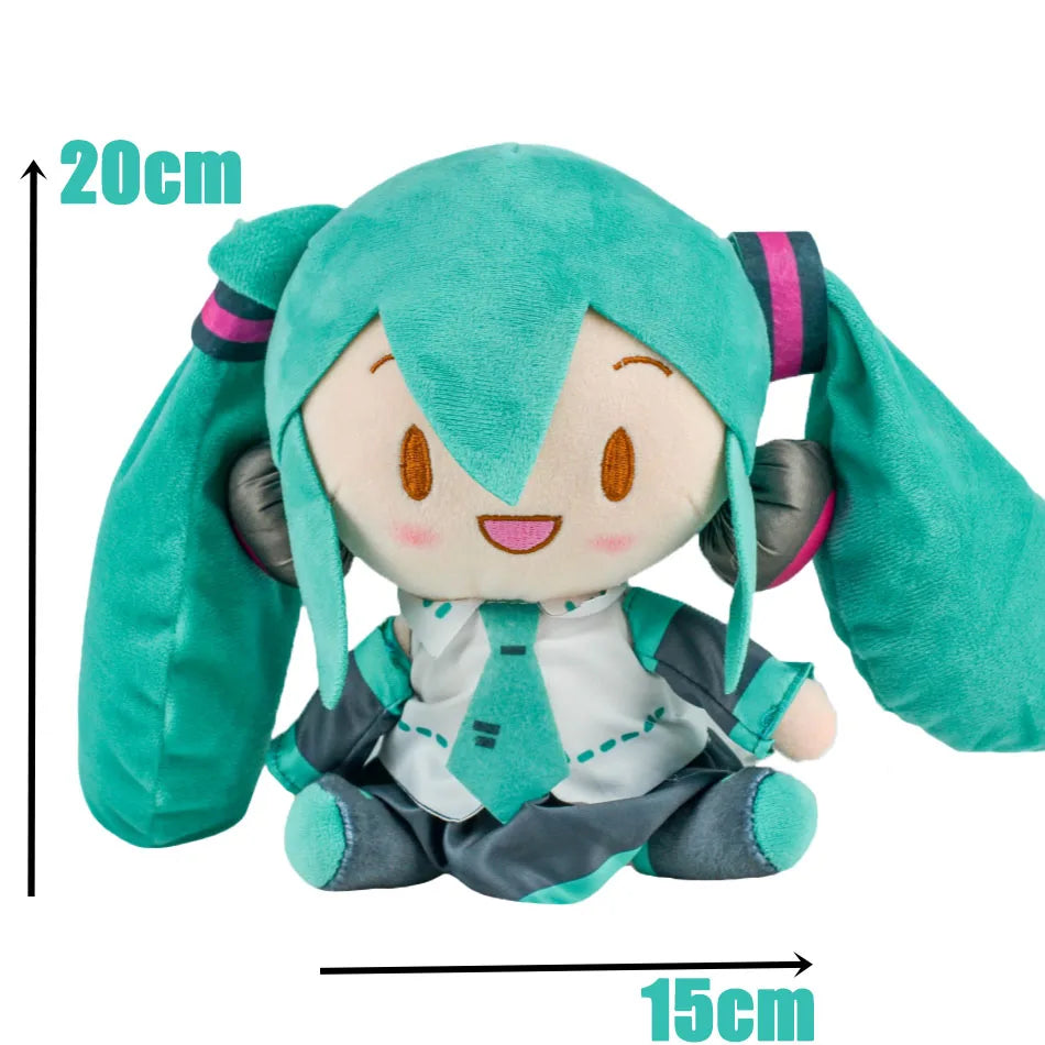 5PCS 20-29cm Hatsune Miku Plush Fuwafuwa Anime Kawaii Cute Cool Toys Dolls Plush Room Car Desk Decoration Birthday Gifts For Fan