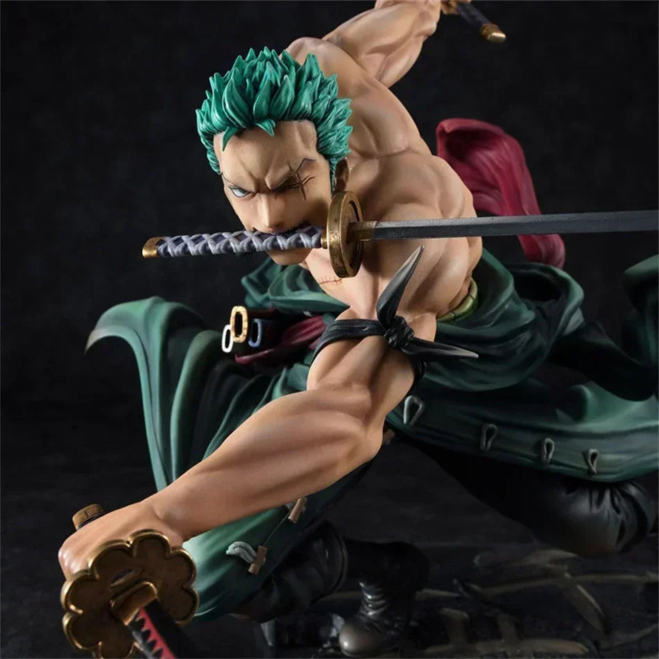 Hot One Piece 10cm Anime Figure GK Roronoa Zoro Three-blade Sa-maximum Manga Anime Statue Action Figure Collection Model Kid Toy