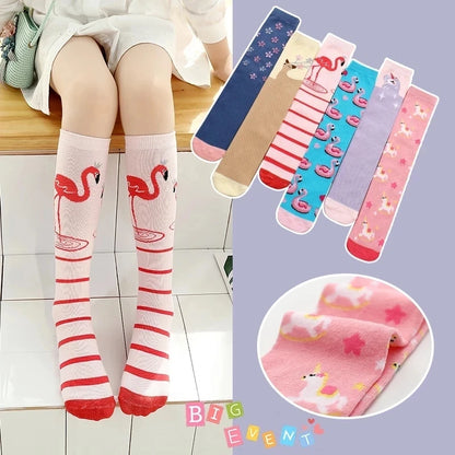 infant Child warmer ankle short lovely socks Cartoon Kids Knee High long cotton Baby cute Animal Over Knee Socks girls stockings