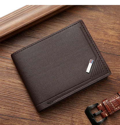 Male Youth Fashion Thin Multi Card Large Capacity Horizontal Business Wallet New Men's Wallet for Men