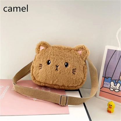 Cute Bear Crossbody Bag Kawaii Anime Bear Figure Bag Fashion Versatile Cartoon Plush Shoulder Bags For Women Girls