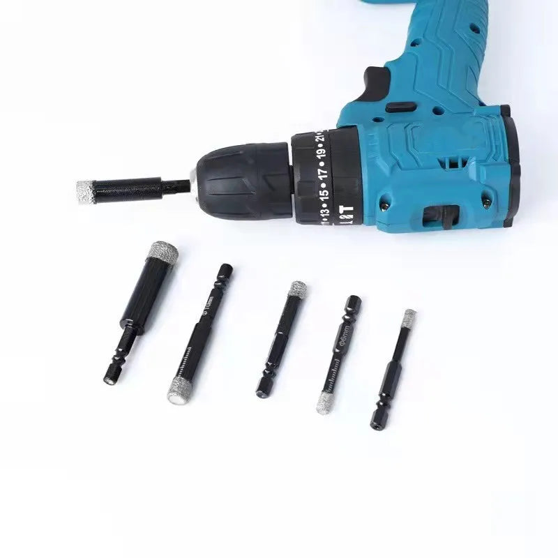 5-16mm Hexagonal Shank Brazed Dry Ceramic Tile Drill Bit Marble Granite Vitrified Tile Hole Opener Diamond Drill Bit