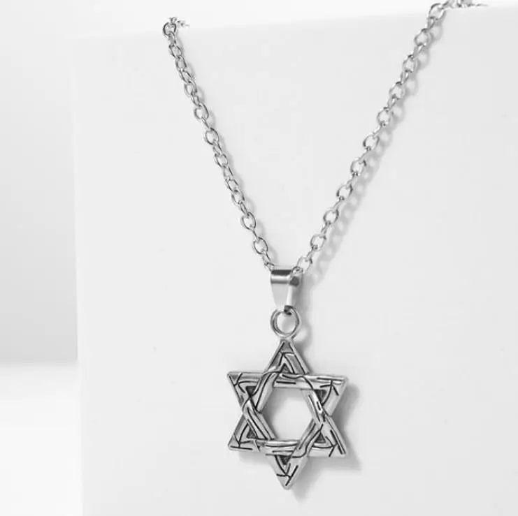 Stainless Steel Punk Long Star Necklace For Men And Women Jewelry 2025 Trending New Vintage Fashion Men's Necklaces Colar Kolye