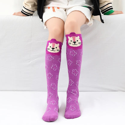 infant Child warmer ankle short lovely socks Cartoon Kids Knee High long cotton Baby cute Animal Over Knee Socks girls stockings