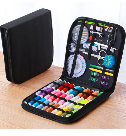 Complete Sewing Kit with Threads Needles Scissors Tape Measure Buttons Portable Travel DIY Embroidery Handwork Sewing Tool Set