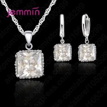 Super Deal Genuine 925 Streling Silver Jewelry Sets Women Girls Wedding Party Fine Jewelry Accessory Multiple Style