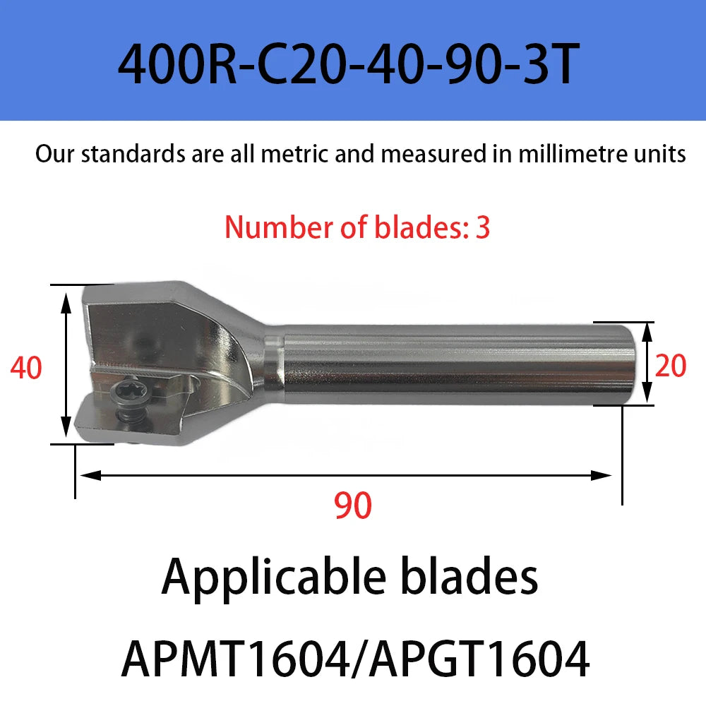 DMIX BAP400R EAP400R APMT1604 Milling Holder Cutterhead Shoulder Cutting Right Angle Precision Milling Cutter End Mill Holder