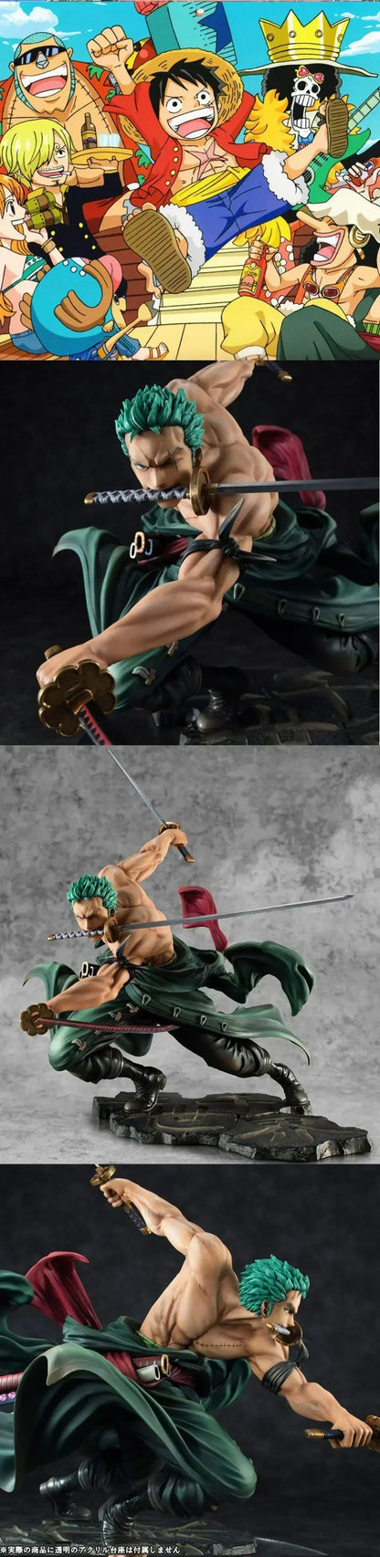 Hot One Piece 10cm Anime Figure GK Roronoa Zoro Three-blade Sa-maximum Manga Anime Statue Action Figure Collection Model Kid Toy