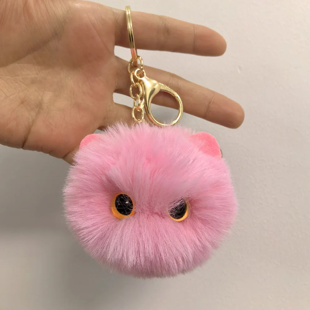 Cute Plush Cat Keychain Cartoon Doll Toy Pendant Keyring for Women Girls Bag Ornament Car Key Chain Children Gifts Accessories