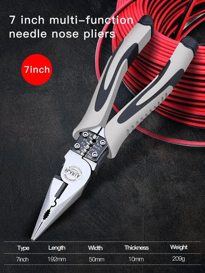 AIRAJ 7/8/9 Inch Multifunction Pliers Combination Pliers Stripper Crimper Cutter Duty Wire Pliers Diagonal Pliers Hand Tools