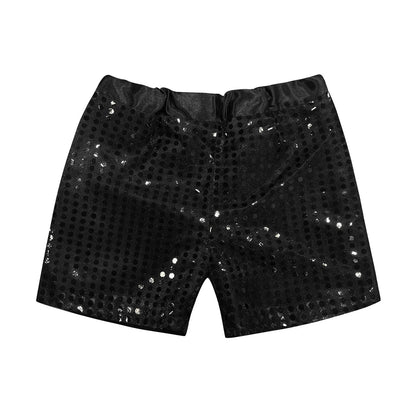 Toddler Kids Baby Girls Boys Sparkly Sequins Elastic Waist Birthday Shorts Pants Party Shorts Breathable Plus Size Pants