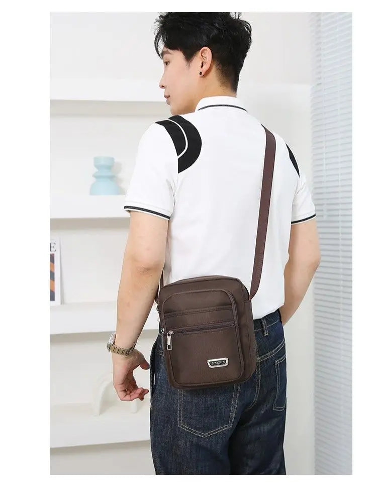 Waterproof Men Crossbody Bags Male Nylon Shoulder Bags Boy Messenger Bag Man Handbags For Travel Casual Large Satchel Grey Bags