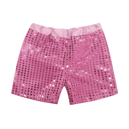 Toddler Kids Baby Girls Boys Sparkly Sequins Elastic Waist Birthday Shorts Pants Party Shorts Breathable Plus Size Pants