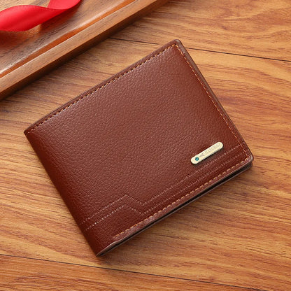 Vintage Leather Mens Wallets Cow Leather Solid Sample Style Zipper&Hasp Purse Card Holders Famous Brand High Quality Male Wallet