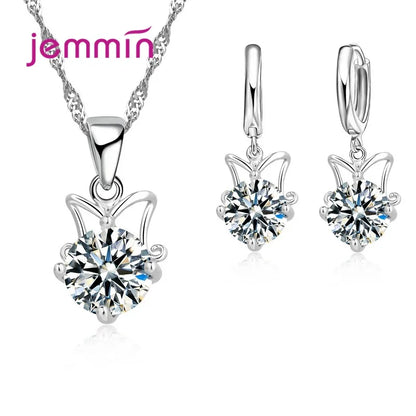 Super Deal Genuine 925 Streling Silver Jewelry Sets Women Girls Wedding Party Fine Jewelry Accessory Multiple Style